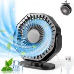 Lerat 5-Inch USB Desk Fan with 3 Speeds