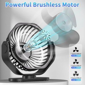 Lerat 5-Inch USB Desk Fan with 3 Speeds