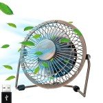 4-Inch USB Mini Desk Fan - Metal & Quiet