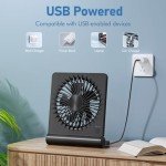 USB Mini Desk Fan with Adjustable Speeds