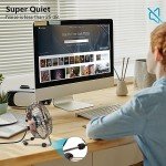 4-Inch USB Mini Desk Fan - Metal & Quiet