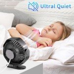 Lerat 5-Inch USB Desk Fan with 3 Speeds