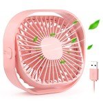 Compact USB Desk Fan - 3 Speed, Portable, Quiet