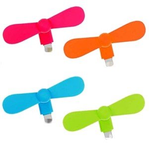 Colorful 4-Pack Portable iPhone Pocket Fans