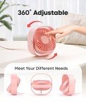 Compact USB Desk Fan - 3 Speed, Portable, Quiet