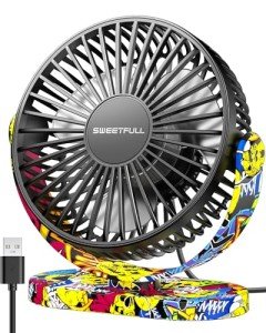 Compact USB Desk Fan - 3 Speed Portable Fan