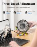 Compact USB Desk Fan - 3 Speed Portable Fan