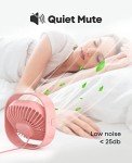 Compact USB Desk Fan - 3 Speed, Portable, Quiet