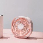Quiet USB Desk Fan - Mini Portable Cooling (Pink)