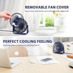 Compact 5-Inch USB Desk Fan - Navy Blue