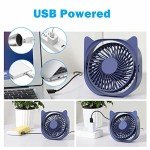 Portable USB Desk Fan - 4 Speed Mini Fan