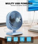Mini USB Desk Fan - 360° Rotation, 3 Speeds