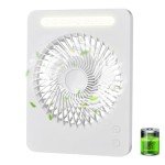USB Desk Fan with LED Light - 3 Speeds