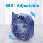 Portable USB Desk Fan - 4 Speed Mini Fan