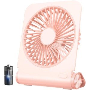 Compact Rechargeable Desk Fan with 4 Speeds
