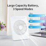 USB Desk Fan with LED Light - 3 Speeds