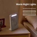 USB Desk Fan with LED Light - 3 Speeds
