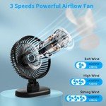 Mini USB Desk Fan – 3 Speed Portable Airflow