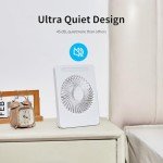USB Desk Fan with LED Light - 3 Speeds