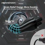 Huanchain 3ft 2 Pack 3 Prong Power Cord for Computer TV Monitor AC PC LG LED LCD Smart 1080p HDTV, Power Cable for Samsung Dell Hp Asus Sony Toshiba Lenovo Acer Printer Laptop Charger Universal Cord