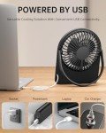 Small USB Desk Fan - 3 Speed, Portable & Quiet