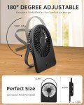 Small USB Desk Fan - 3 Speed, Portable & Quiet