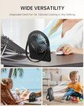 Small USB Desk Fan - 3 Speed, Portable & Quiet