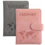 2 Pack RFID Blocking Passport Holders with Pen