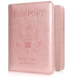 RFID Blocking Passport Holder Wallet in Rose Gold