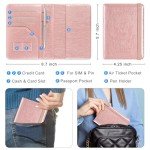 RFID Blocking Passport Holder Wallet in Rose Gold