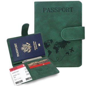 Sovirose RFID Passport Holder - Green Travel Essential