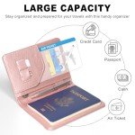 RFID Blocking Passport Holder Wallet in Rose Gold