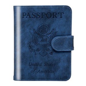 Navy Blue RFID Passport Holder for Travel
