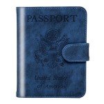 Navy Blue RFID Passport Holder for Travel