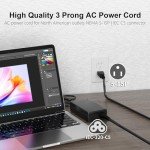 Huanchain 3ft 2 Pack 3 Prong Power Cord for Computer TV Monitor AC PC LG LED LCD Smart 1080p HDTV, Power Cable for Samsung Dell Hp Asus Sony Toshiba Lenovo Acer Printer Laptop Charger Universal Cord