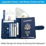Navy Blue RFID Passport Holder for Travel