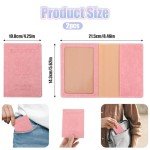 2-Pack Leather Passport Holder Wallets - Pink & Blue