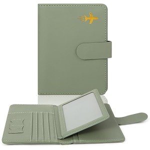 RFID Blocking Passport Wallet for Travel - Aqua Green