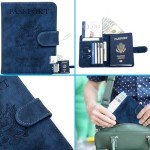 Navy Blue RFID Passport Holder for Travel