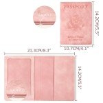 Passport Holder & Vaccine Card Case Combo (Pink)