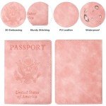 Passport Holder & Vaccine Card Case Combo (Pink)