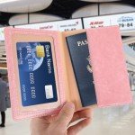 2-Pack Leather Passport Holder Wallets - Pink & Blue