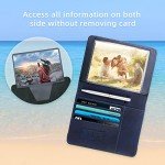 Navy Blue RFID Passport Holder with Photo Slot