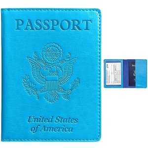 Passport and Vaccine Card Holder Combo in Turquoise
