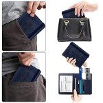 Navy Blue RFID Passport Holder with Photo Slot