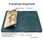 Dark Green RFID Passport Holder with Pen Slot