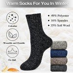 Clothclose 5 Pairs Wool Socks - Warm Wool Socks For Women/Men, Super Soft Crew Socks Boot Socks, Thick Knit Cozy Socks