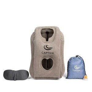 Inflatable Travel Pillow for Airplane and Cars
