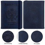 Navy Blue RFID Passport Holder with Photo Slot