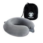 Adjustable Memory Foam Travel Neck Pillow - Grey